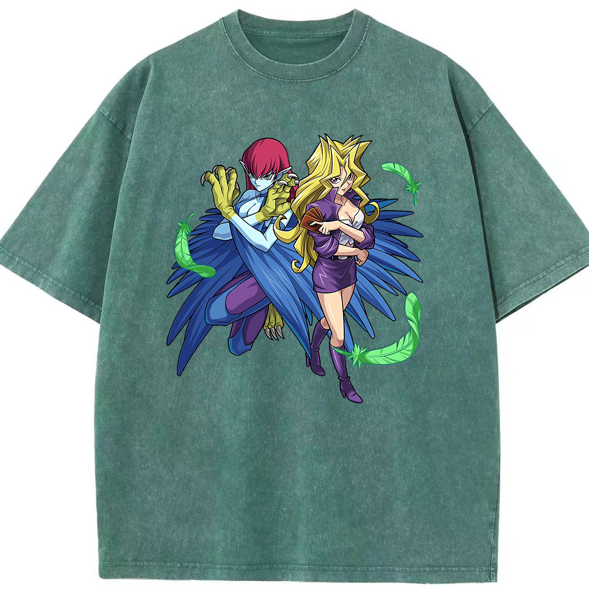 （画像用） 遊☆戯☆王 Yu-Gi-Oh! 綿100% ヴィンテージ風 半袖Tシャツ（フロントプリント）